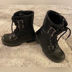 Eddie Moran Leather Buckle Moto Boots, Size 6.5 🔥